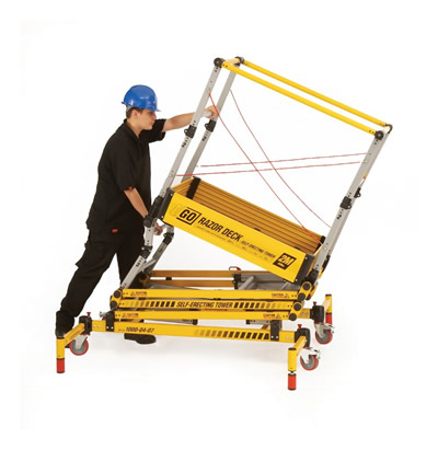 Razor Deck 200 being erected