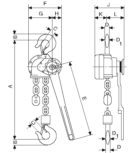 Yale D85 dimensions