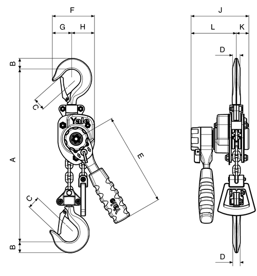 Yale handy dimensions